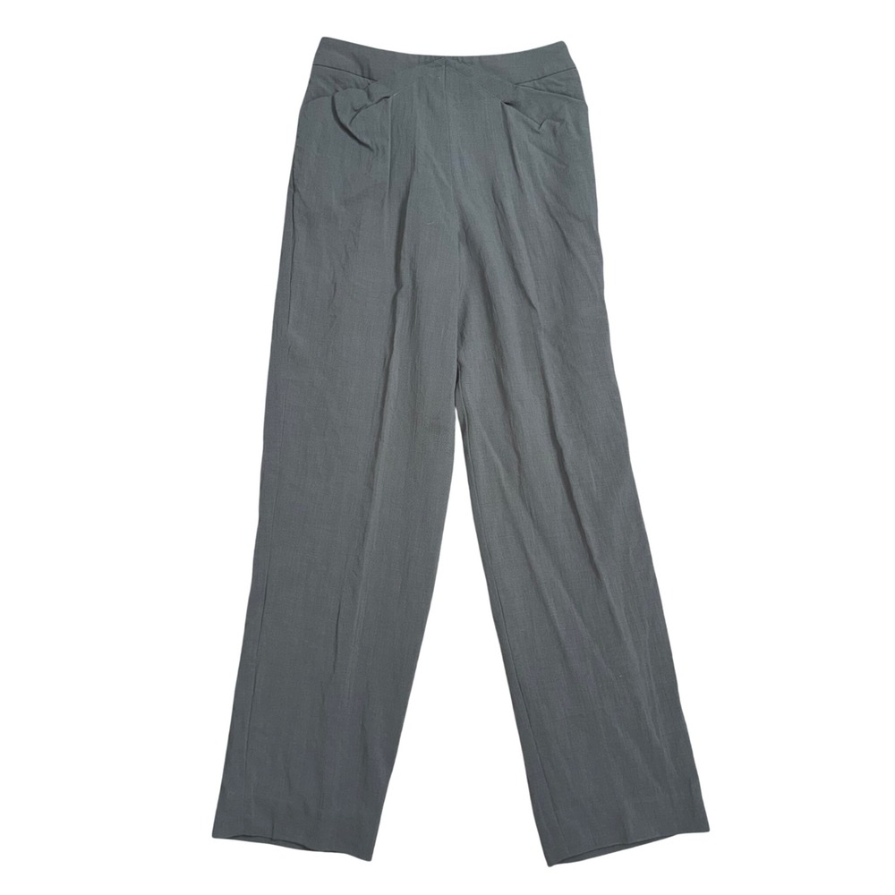 Giorgio Armani Trousers Women 38 Gray Excellent Wool Silk Borgo 21 Italy Luxury